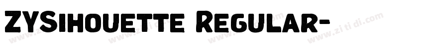 ZYSihouette Regular字体转换